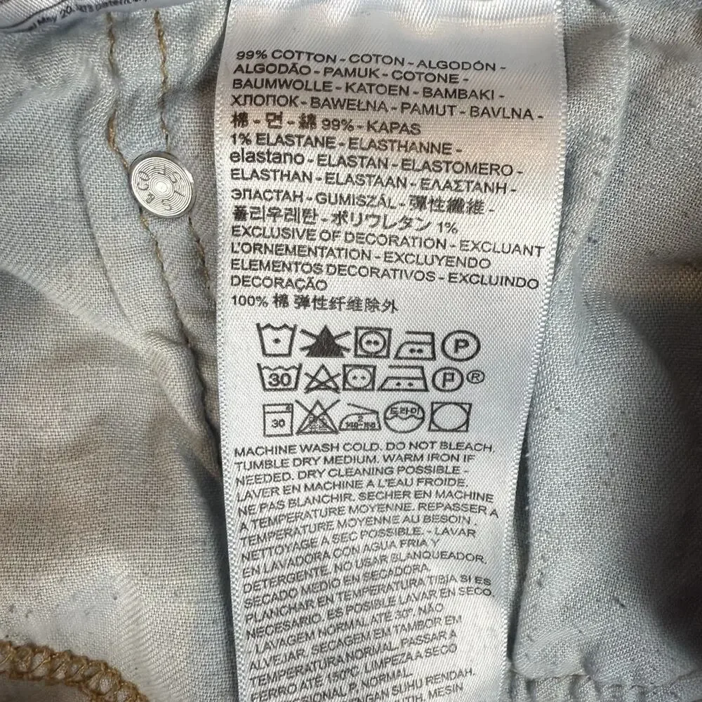 Levi's 514 Jeans Mens 36x32 Blue Denim Stretch Medium Wash Mid-Rise Straight Fit